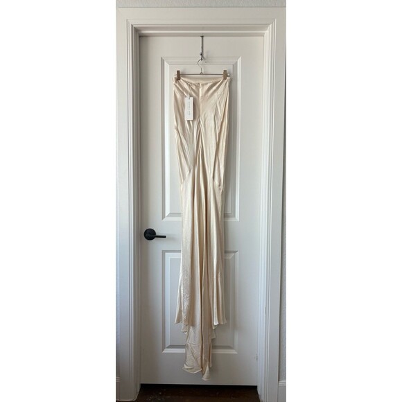 Shona Joy La Lune High Waist Skirt Sz 4 Ivory/Cream BRIDAL - Picture 1 of 7